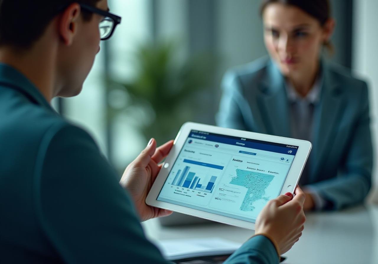 Close-up of a collaborative executive mentoring session